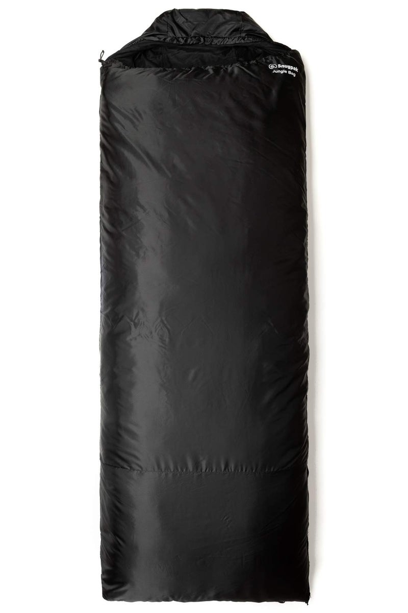 Snugpak Jungle Bag Lightweight Sleeping Bag with Left or Right Side Zip, Compact Travel and Camping Bag, Black - Image 1